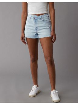 American Eagle - Women Blue Stretch Denim Mom Short