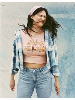 American Eagle - Pink Printed Regular Fit T-Shirt