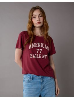 American Eagle - Women's Maroon T-Shirt