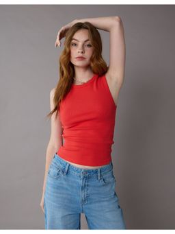 American Eagle - Women Red Main Squeeze Muscle Tank Top