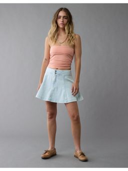 American Eagle - Women Stretch High-Waist Denim Mini Skater Skirt