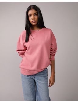 American Eagle - Women Rose Solid Sweatshirts