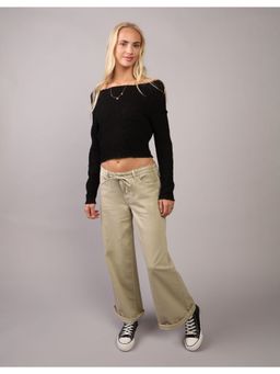 American Eagle - Women Black Crop Top