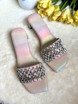 Modanta - Diamond Rainbow Silver Heels