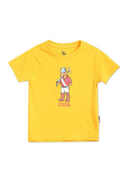 U.S. POLO ASSN. - Chuck Print Cotton T-Shirt Yellow