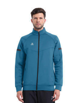 Shrey - Solid Teal Sereno Full Zipper Men Jacket