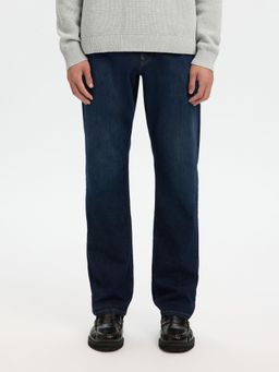 SELECTED HOMME - Dark Blue Straight Fit Cleo Flex Jeans