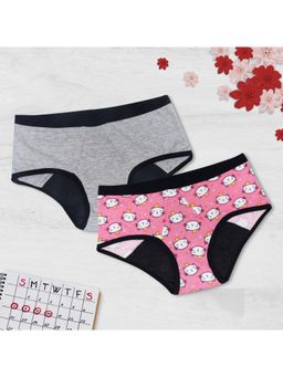 D'chica - Anti Microbial Lining Period Panties for Girls, No Pad Required (Pack of 2)