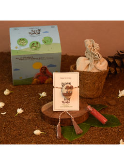 Indigifts - Plantable Dog Seed Rakhi For Brother With Planter, Manual, Roli (White)