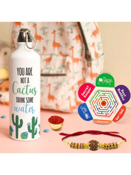 Indigifts - Gift Hamper For Raksha Bandhan Bottle, Roli with Card