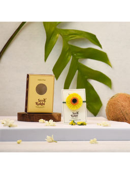 Indigifts - Plantable Seed Rakhi For Brother Eco-Friendly & Handmade (Yellow)