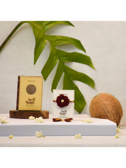 Indigifts - Plantable Seed Rakhi For Brother Eco-Friendly & Handmade (Red)