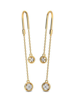 Candere by Kalyan Jewellers - 14K BIS Hallmark Yellow Gold and Diamond Starlet Earrings