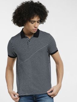 Jack & Jones - Black All Over Print Polo T-shirt