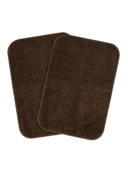 Saral Home - Brown Microfiber Anti Skid Bath Mat 35x50 cm (Pack of 2)