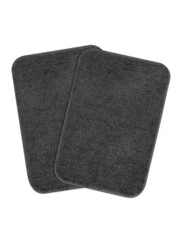 Saral Home - Grey Microfiber Bath Mat 35x50 cm (Pack of 2)