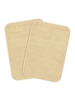 Saral Home - Beige Microfiber Anti Slip Bath Mat 40x60 cm (Pack of 2)