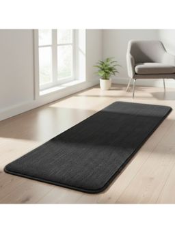 Saral Home - Polypropylene Microfiber Anti Skid Solid Runner-Dark Grey-45X120 Cm