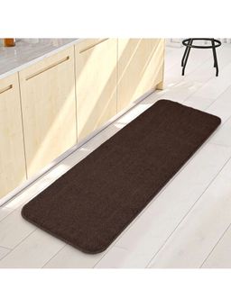 Saral Home - Dark Brown Polypropylene Anti Skid Runner-45X180 Cm