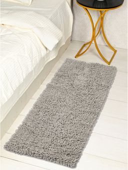 Saral Home - Cotton Shaggy Anti-Skid Runner-Grey-45X120 Cm