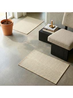 Saral Home - Cotton Floor Mat Rug Anti Skid Mats Combo (Pack Of 2)