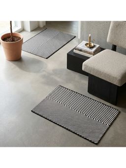 Saral Home - Cotton Floor Mat Rug Anti Skid Mats Combo (Pack Of 2)