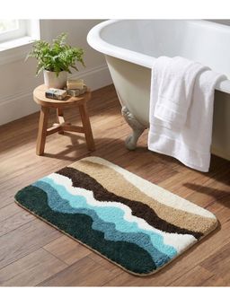 Saral Home - Microfiber Anti Skid Multi-Colour Bath Mat (S)