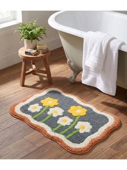 Saral Home - Microfiber Anti Skid Multi-Colour Bath Mat (S)