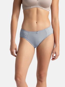 Jockey - 1874 Women Full Coverage Soft Touch Microfiber Elastane Hipster - Grey