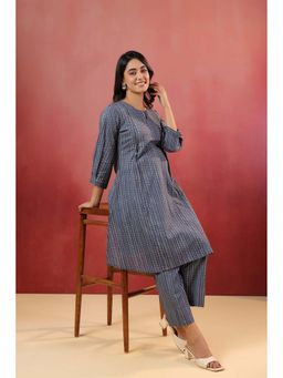 CRAFIQA - Marengo Grey Dots Cotton Maternity - Nursing Co-Ord Set