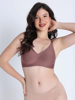 Zivame - Seamless Collective Padded Non Wired 3/4Th Coverage T-Shirt Bra - Dark Brown