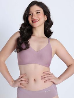 Zivame - Single Layered Non Wired 3/4Th Coverage T-Shirt Bra - Elderberry
