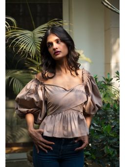 IT GIRL - Taupe Coco Top