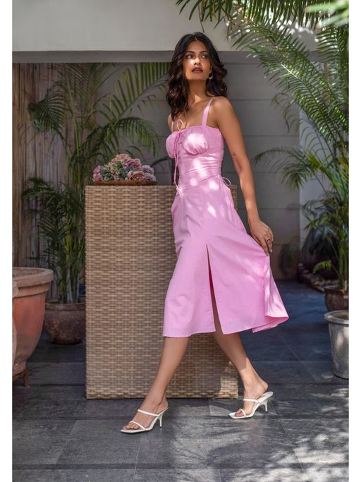 Buy IT GIRL Pink Summer Pink Dress Online