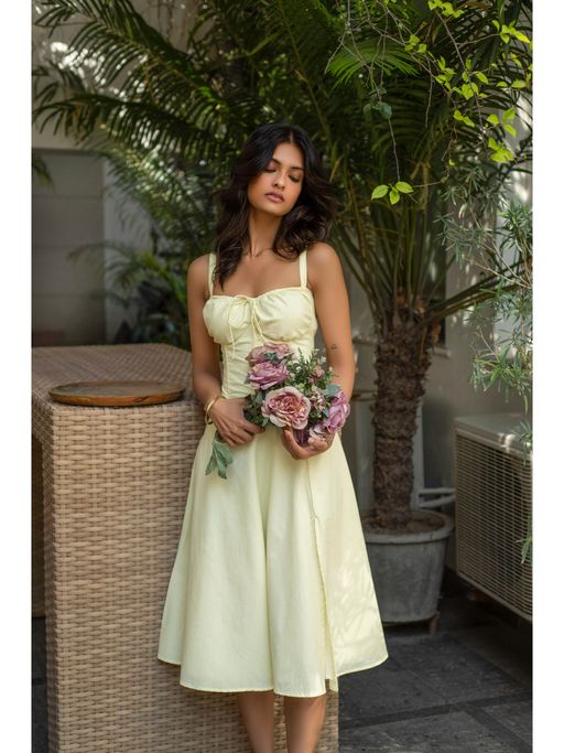 Buy IT GIRL Yellow Summer Yellow Dress Online