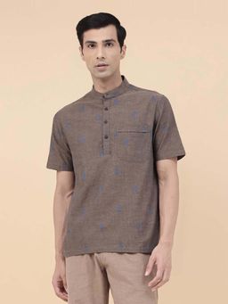 Fabindia - Grey Cotton Comfort Fit Mid Shirt