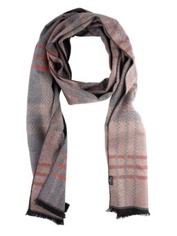 The Tie Hub - Grey With Bright Orange Stripe scarf