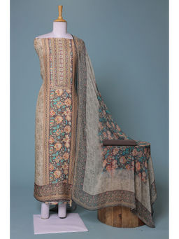 Zari Jaipur - Multi-Color Printed Dress Material (Set of 3)