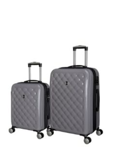 it luggage - Fashionista Glossy Grey Set of 2 24-20 Inches Expandable Hardsided TSA Trolley