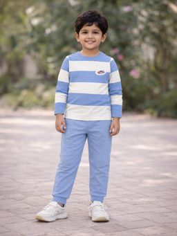 Mi Arcus - Stripes Pattern T Shirt and Pyjama Set for Boys