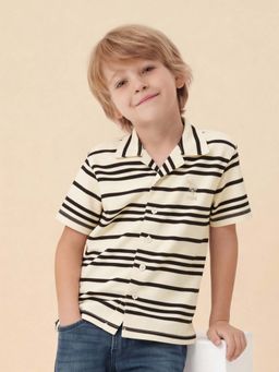 U.S. POLO ASSN. - Boys Striped Patterned Knit Boxy Fit Shirt