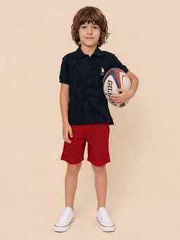 U.S. POLO ASSN. - Boys Graphic Printed Regular Fit Polo T-Shirt