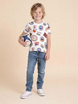 U.S. POLO ASSN. - Boys Graphic Printed Regular Fit T-Shirt