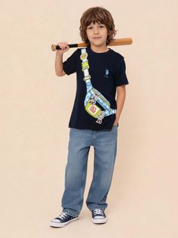 U.S. POLO ASSN. - Boys Graphic Printed Regular Fit T-Shirt