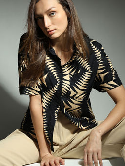 VERO MODA - Black Abstract Print Shirt