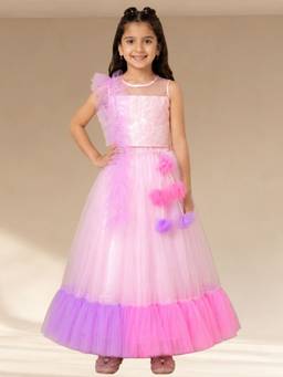Lil Drama - Girls Embroidered Choli with Lehenga & dupatta