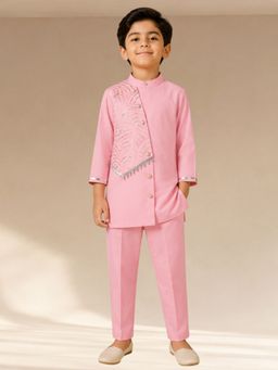 Lil Drama - Bollywood Tadka Pink Kurta and Pant for Boys