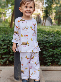 DULAAR - Organic Muslin Printed Kurta and Pyjama