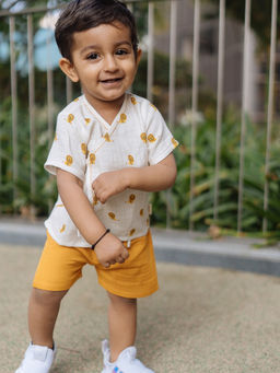 DULAAR - Organic Muslin Angrakha and Shorts