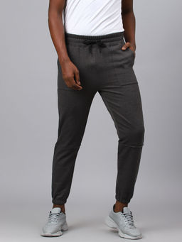 Fitkin - Men Grey Cargo Fleece Joggers